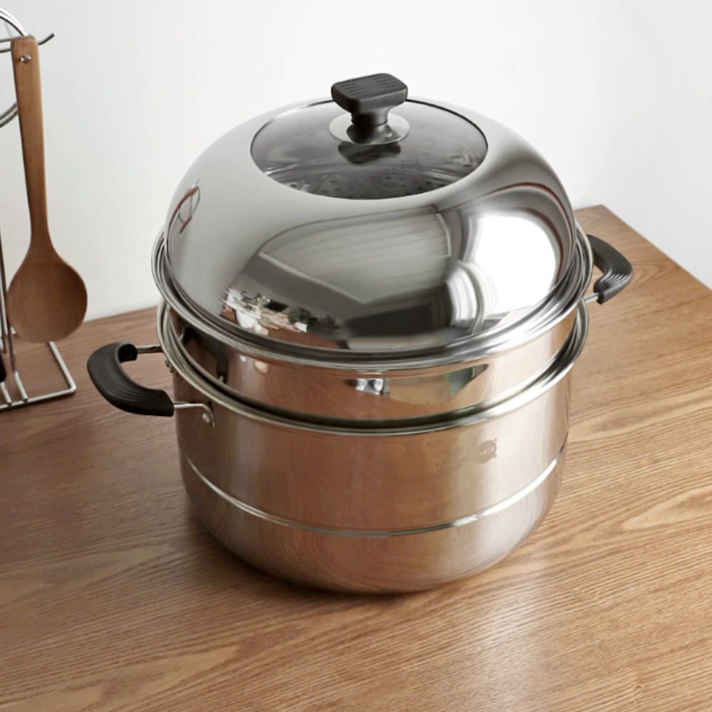 스텐찜판 스탠 냄비 킹크랩 3단 찜기 대용량 대형 곰솥 찜솥 - 상품 이미지