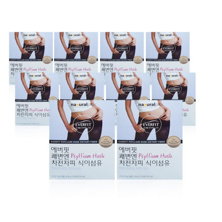 내츄럴플러스 에버핏 쾌변엔 차전자피 식이섬유 4.4g 30포 10개 GT