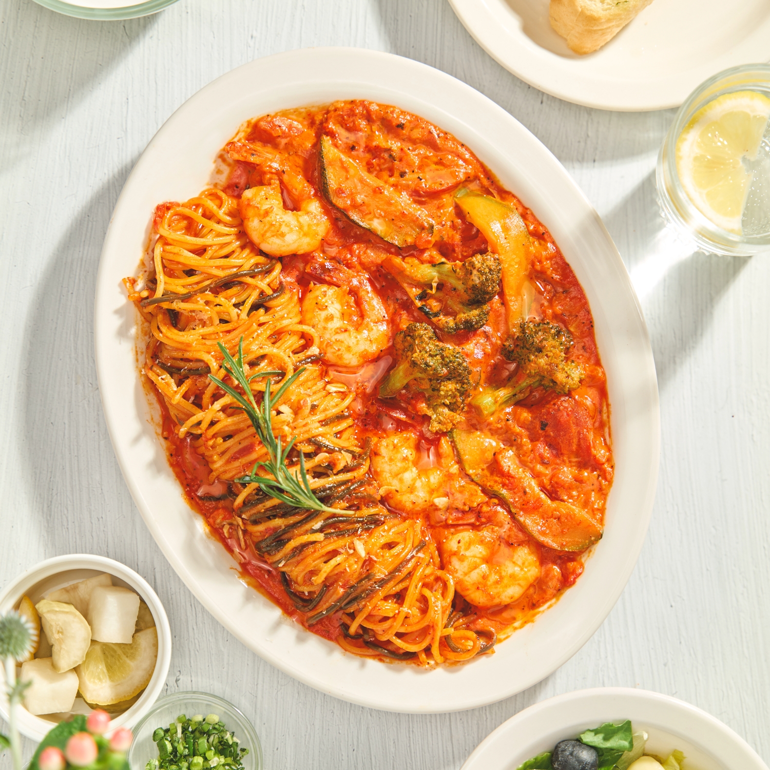 그로또 해산물 로제 파스타 2인분 950g 홈파티 캠핑음식 요리 밀키트 - 상품 이미지