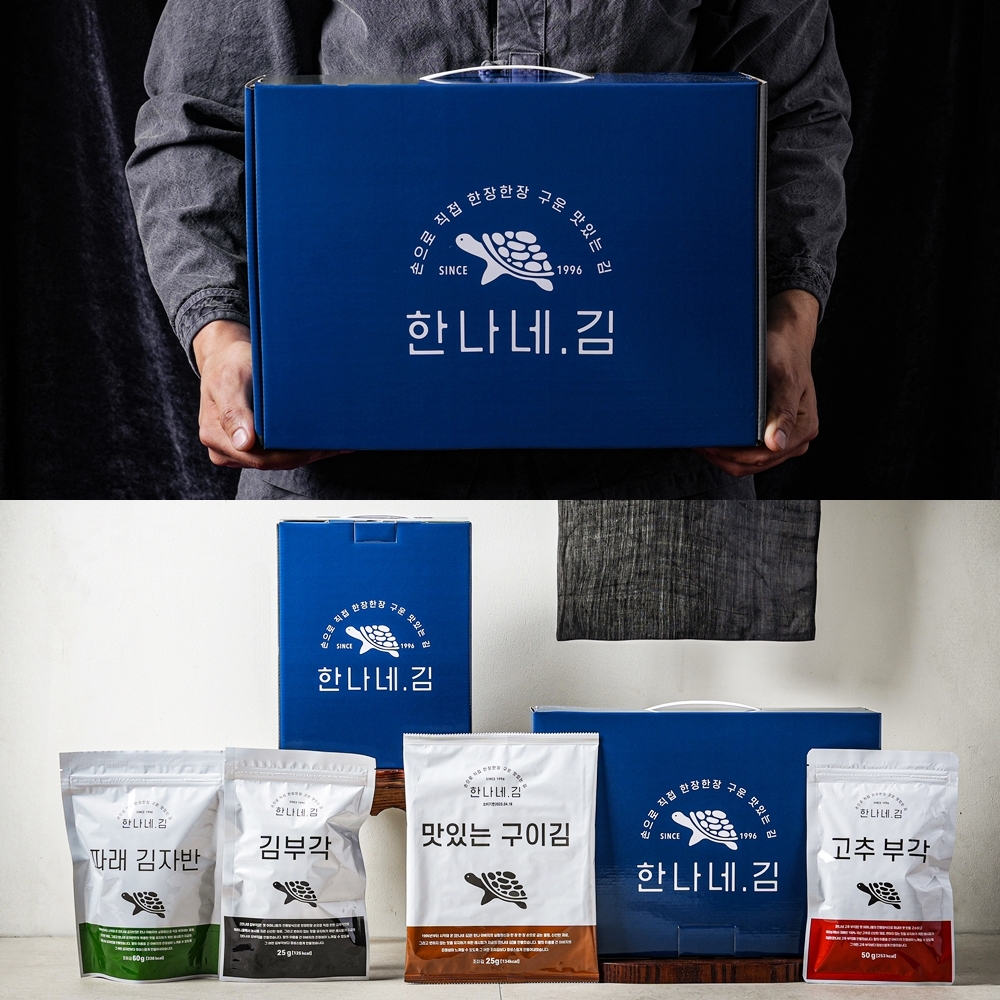 한나네김 [프리미엄 김선물세트] 즉석구이 맥반석 들기름 맛있는 조미김 설 추석 명절 선물