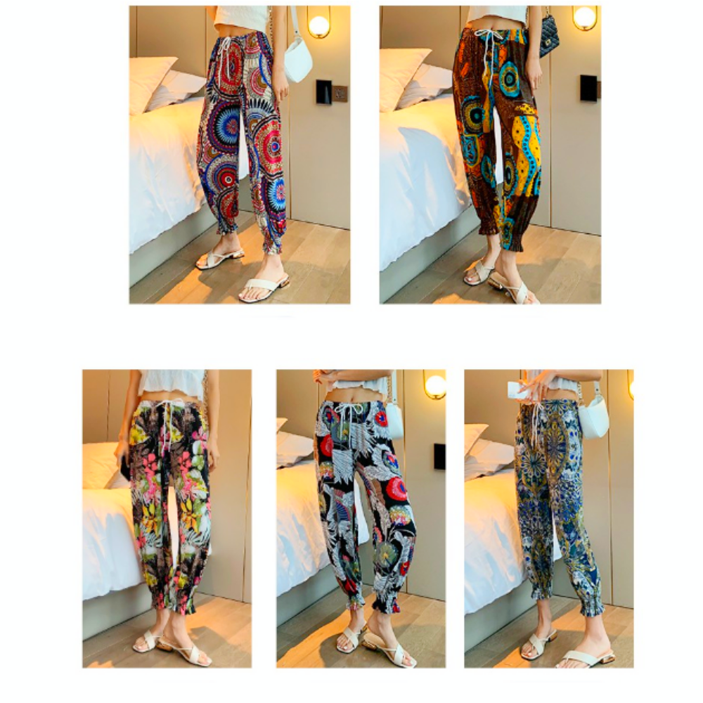 여름시원한 여성쿨바지 작업용몸빼바지 동남아강원도여행 밴딩바지 썸머바지 카오스 - 상품 이미지