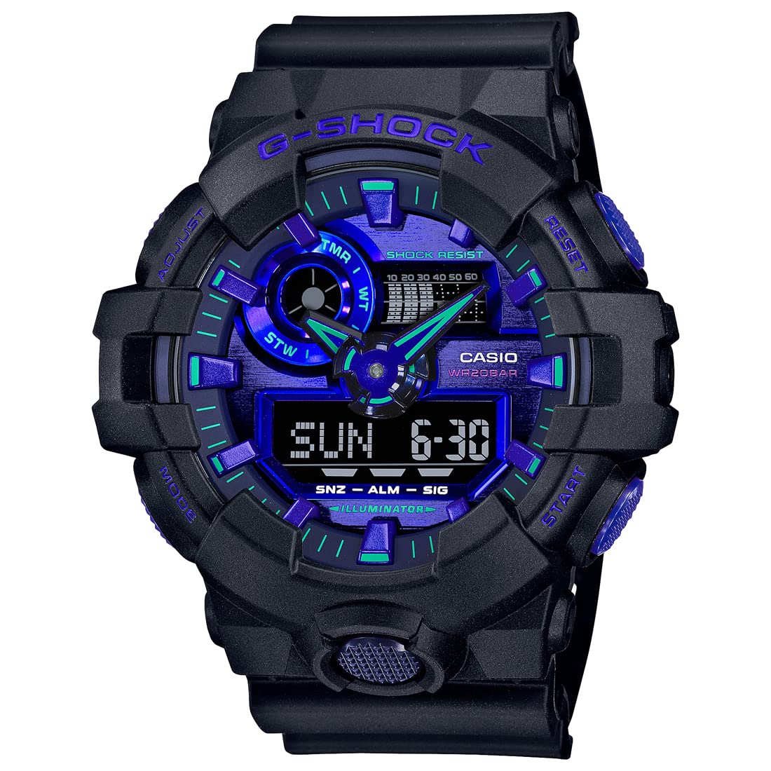 카시오 CASIO G-SHOCK 버츄얼 블루 시리즈 지샥 손목시계 GA-700VB-1A