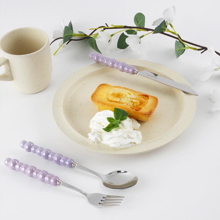 진주 커트러리 3P 세트 디저트 디너 포크 스푼 양식기