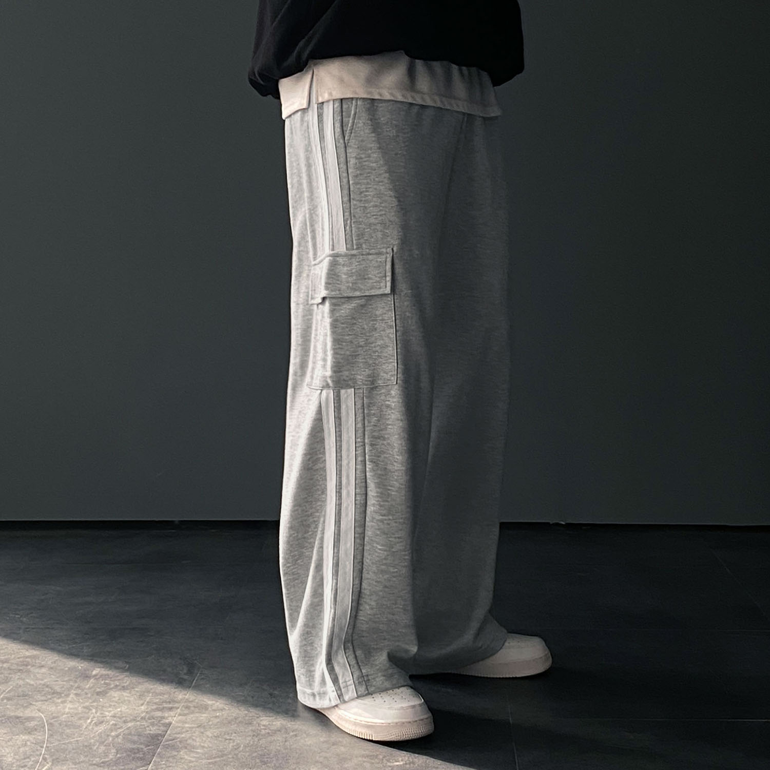 남자와이드팬츠 남자통바지 스웨트팬츠 - 상세 이미지 4