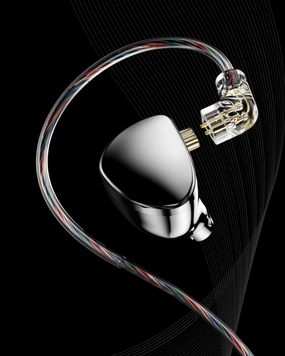 [크리스마스 특별행사] TRN MT5 HIFI 인이어 유선 이어폰 블랙 마이크 없음