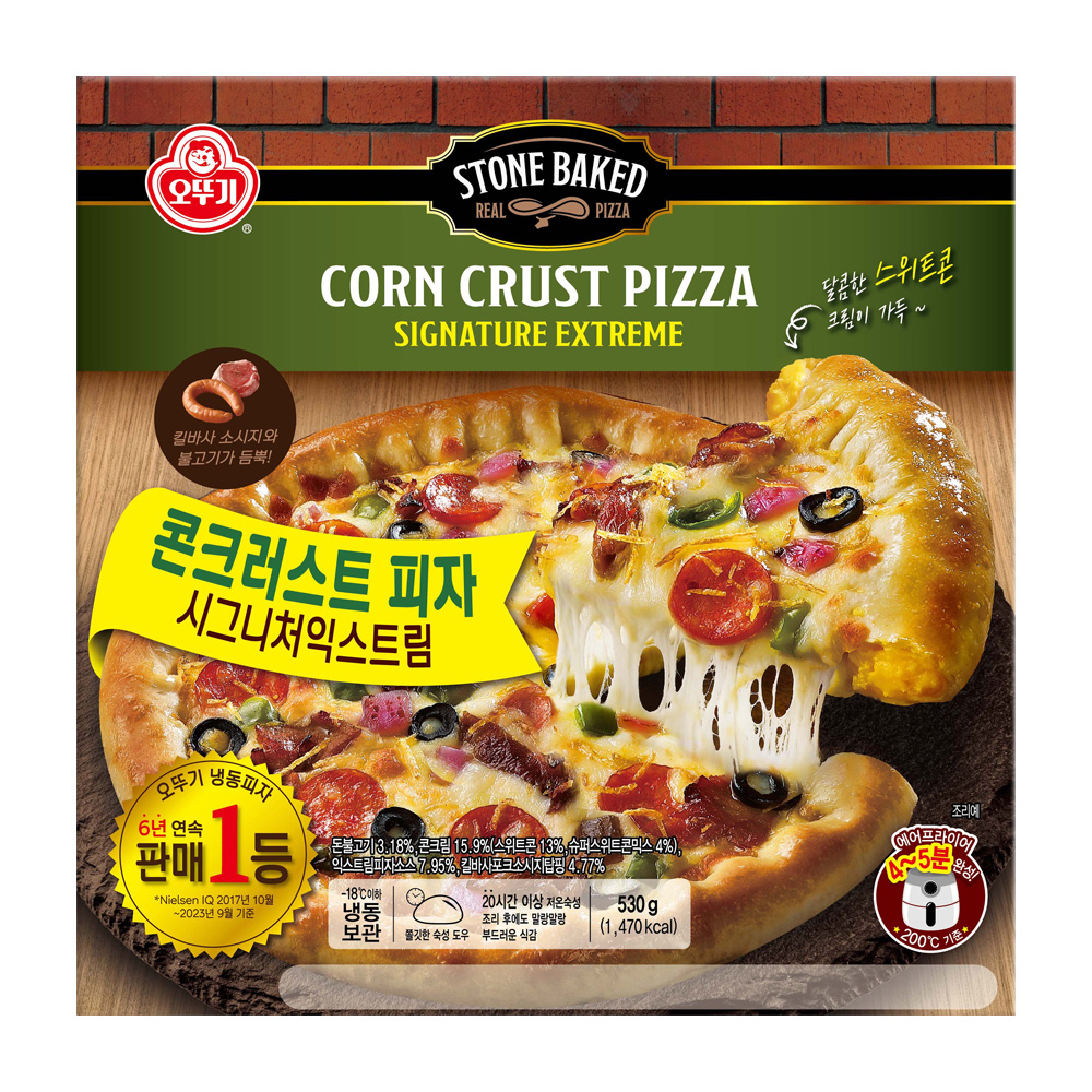 오뚜기 시그니처익스트림 콘크러스트 피자 530g - 메인 이미지