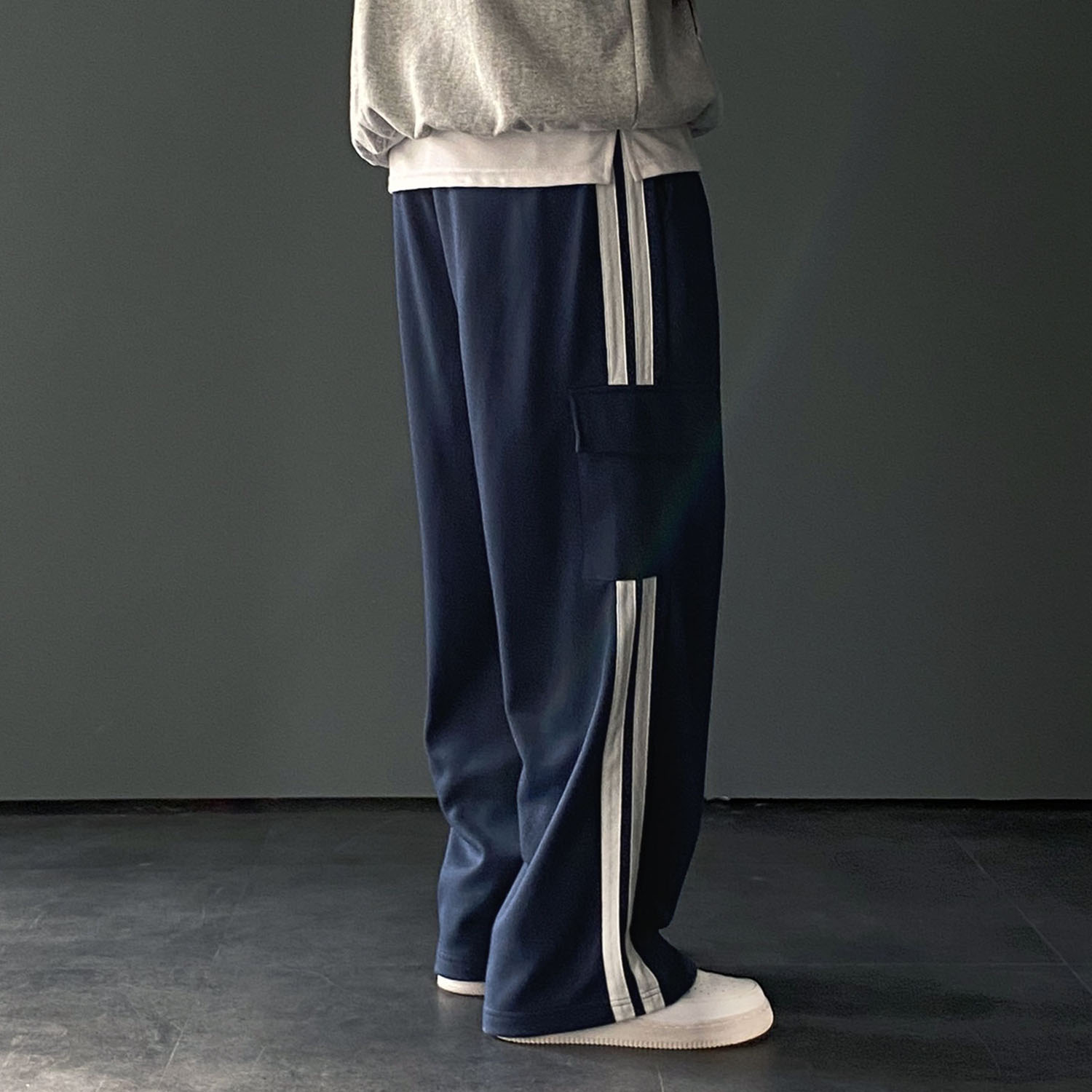 남자와이드팬츠 남자통바지 스웨트팬츠 - 상세 이미지 2