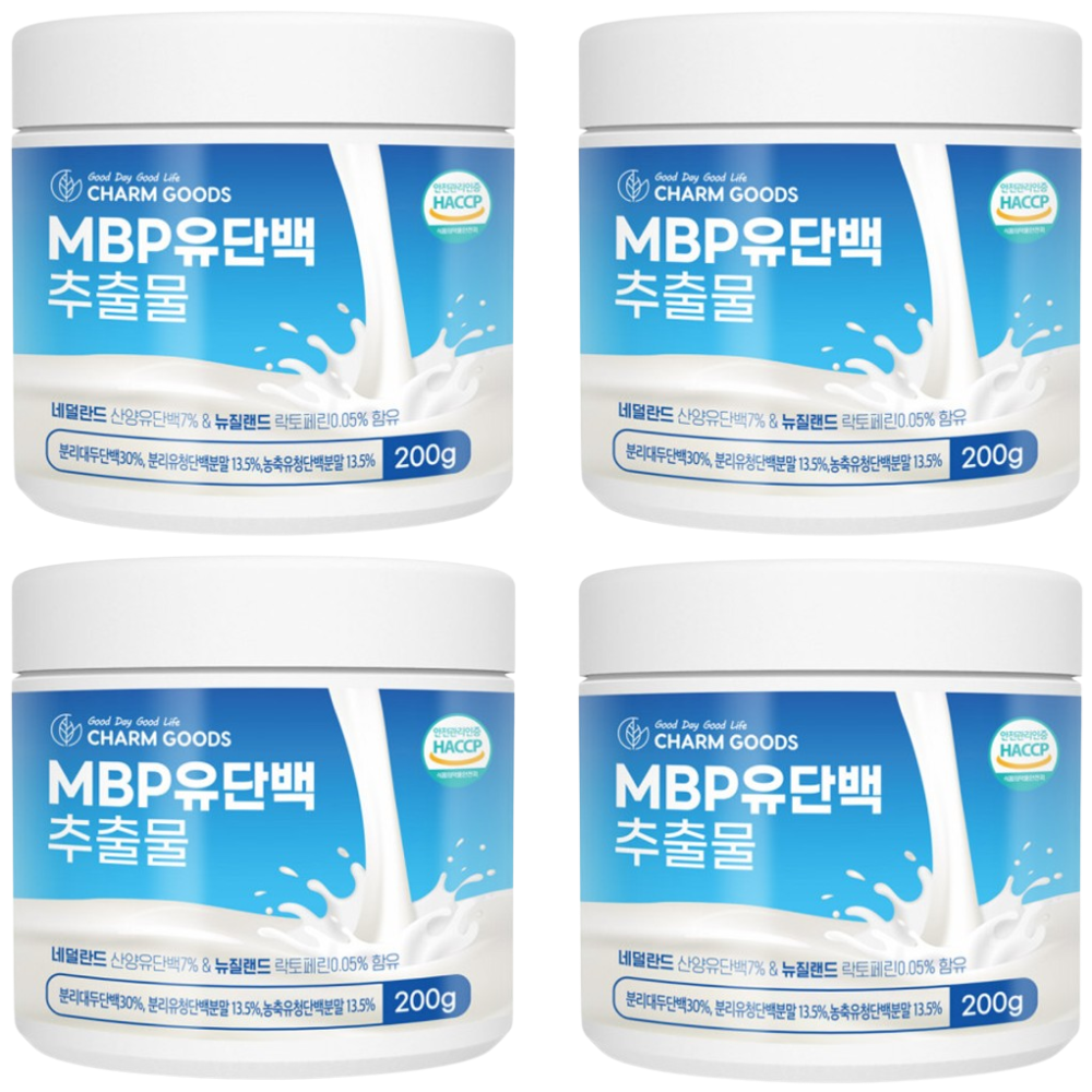참굿즈 MBP 유단백 추출물 분말 200g 4통 산양유 분리대두 분리유청 농축유청 단백질 - 상품 이미지
