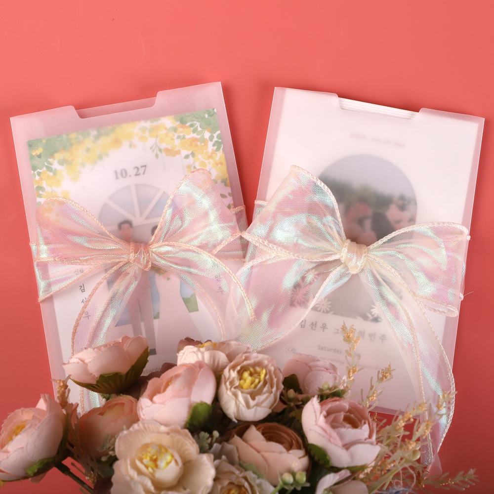 [자체 제작] 165x115 트레싱지 청첩장 봉투 트레이싱 홀더 포켓형 초대장 커버 제품 이미지