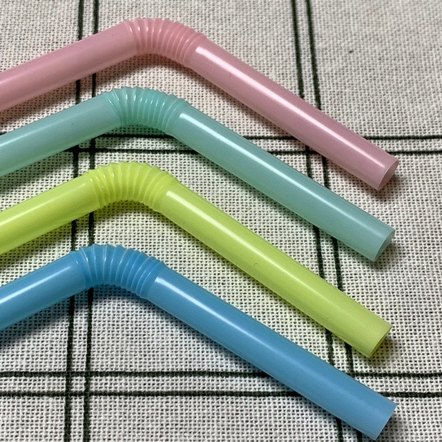 일회용 스트로우 자바라 주름 파스텔빨대 7mm 25cm 1박스 8000개 - 상세 이미지 2