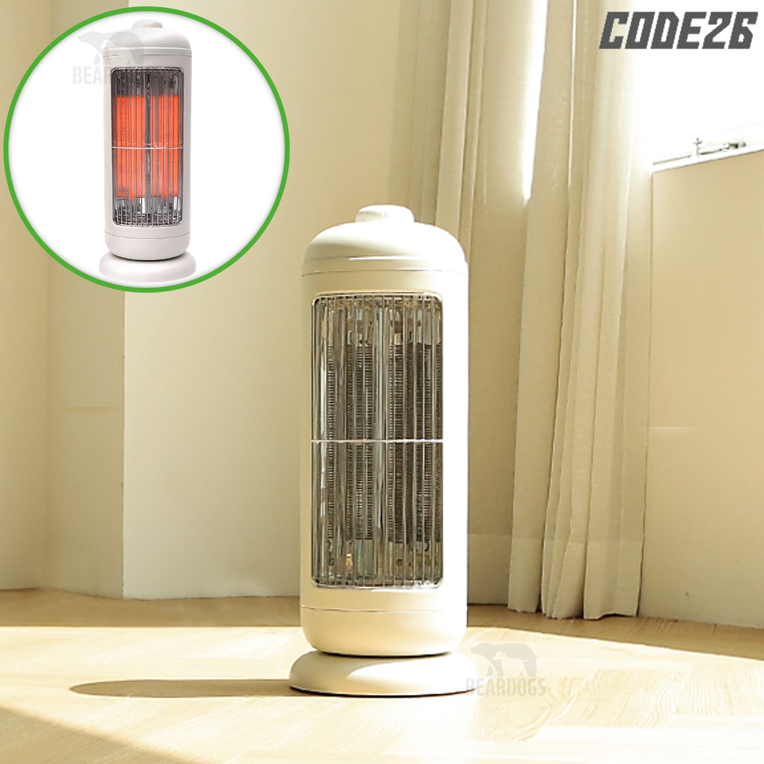 코드26 카본 히터 caro600 난로 온열기 전기