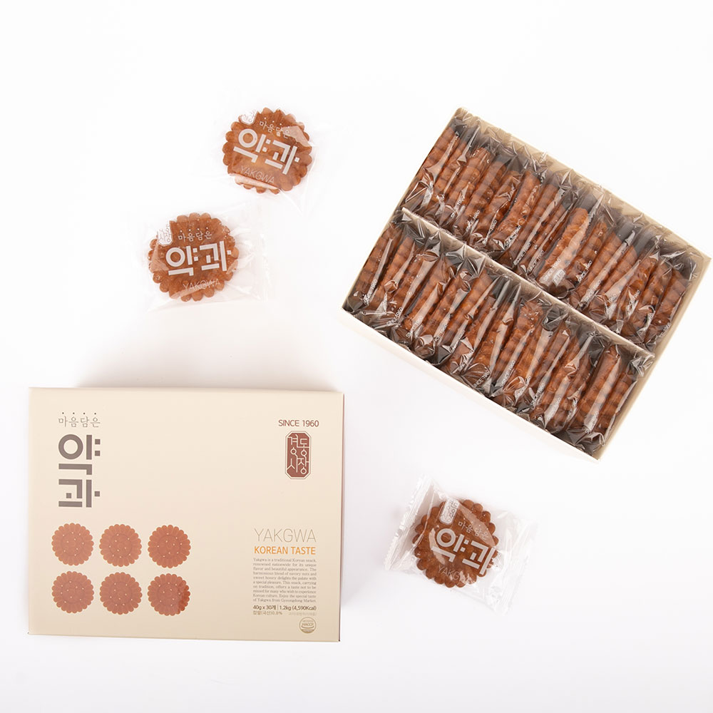 경동시장 마음담은 찹쌀 약과 세트 1.2kg (40g 30개입) - 상품 이미지