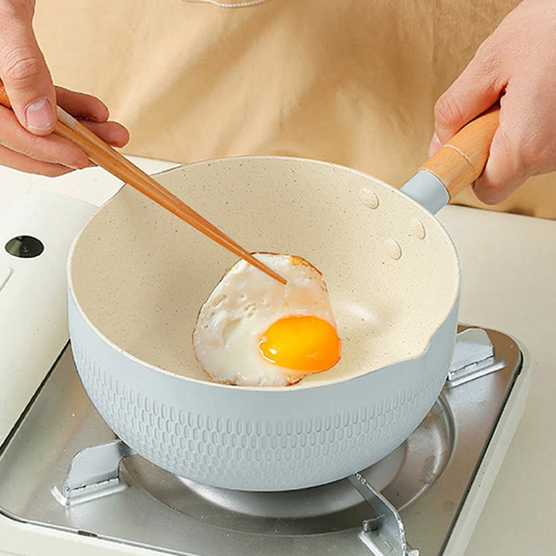 해머톤 멀티팟 1인용라면냄비 인덕션 밀크팟 편수 냄비 소스 밀크팬 18cm - 상세 이미지 2
