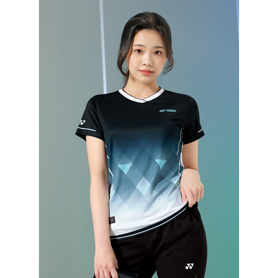 요넥스 243TS004F 배드민턴 반팔 티셔츠 여성 운동복 2024FW - 상세 이미지 2
