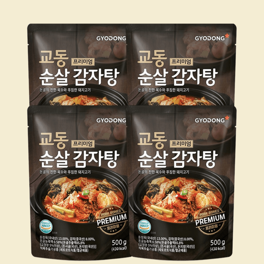 교동식품 교동 프리미엄 순살 감자탕, 500g, 4개 : 하이앙쥬