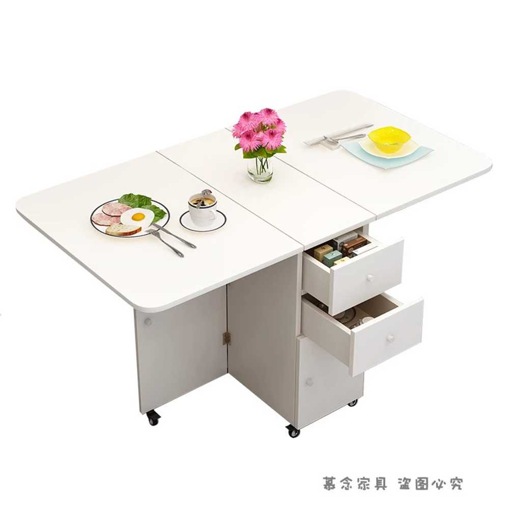 확장형 폴딩 탁자 식탁 접이식 원룸 1인가구 테이블 120x60 - 상세 이미지 5