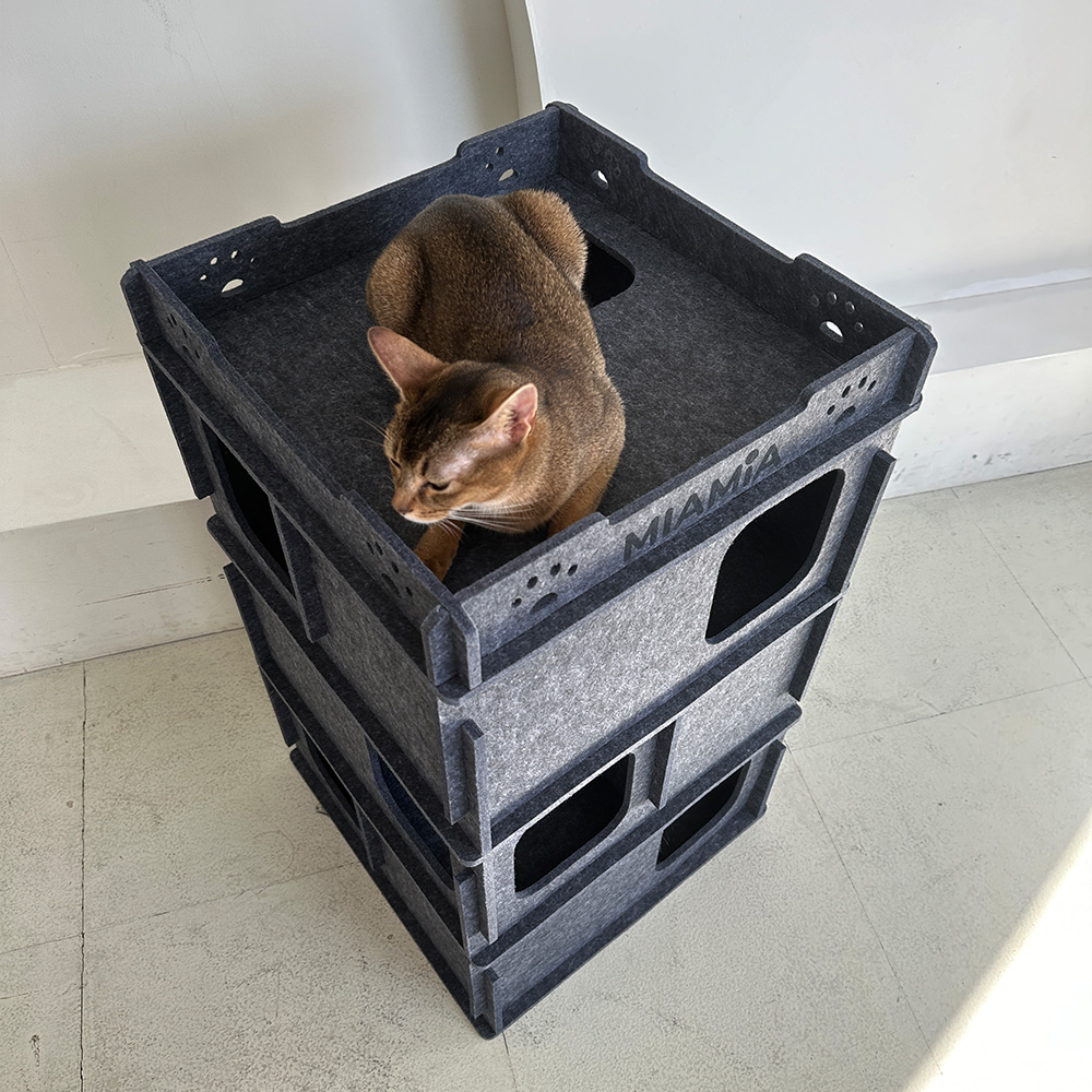 MIAMIA 미로 고양이 숨숨집 동굴 숨숨 터널 캣타워 대형