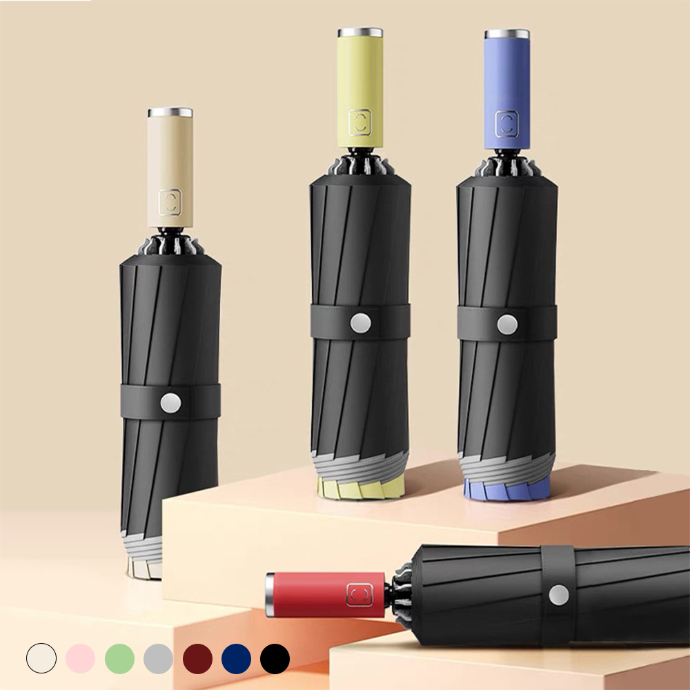 [포유렐라] 튼튼한 야광 거꾸로 10K 3단 자동우산 (7colors)