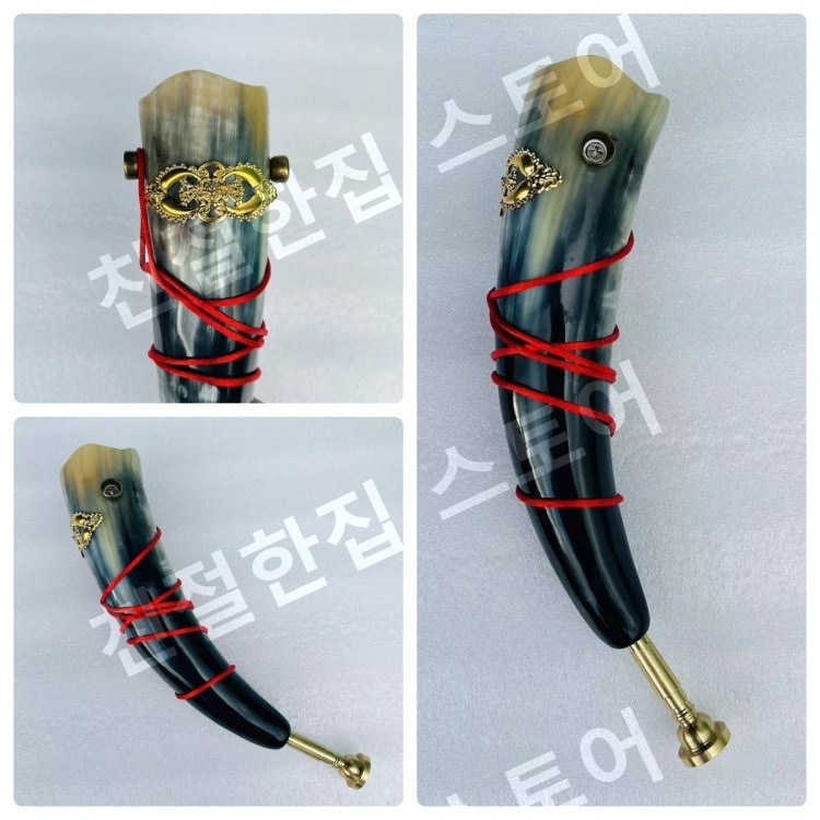 쇼파르 뿔나팔 양각나팔 수작업 혼 뿔피리 뿔 - 상세 이미지 5