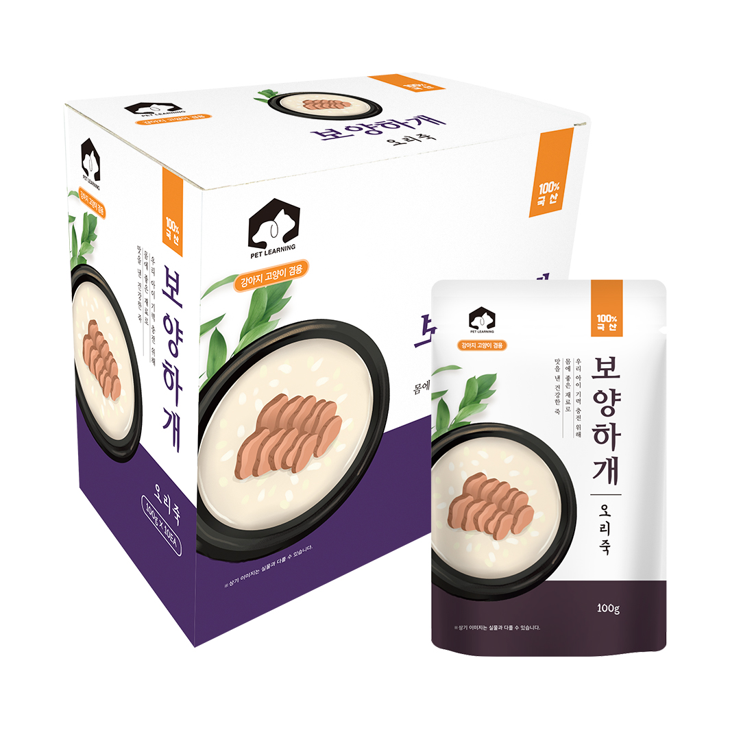 펫러닝 강아지삼계탕 강아지캔 통조림 습식 간식 보양하개 오리고기, 100g, 1개 - 상세 이미지 4