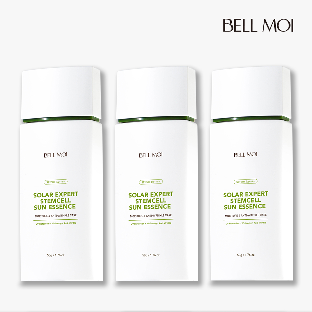 벨모이 솔라 엑스퍼트 스템셀 선에센스, 촉촉한 선크림 50ml, 3개 - 상품 이미지