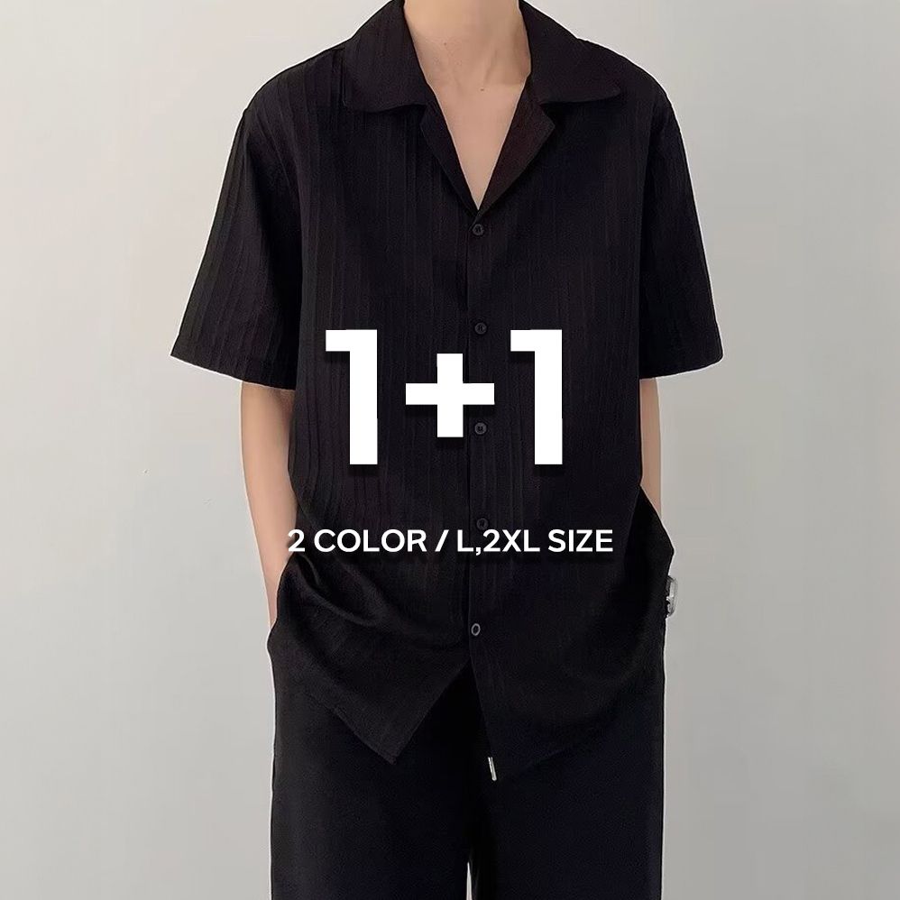 1+1 오픈카라티 피케티셔츠 - 상품 이미지