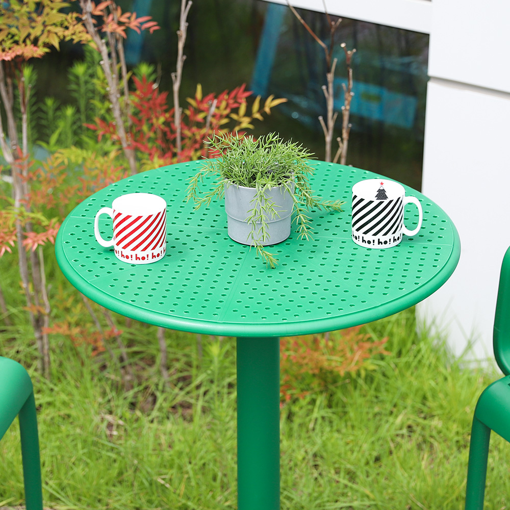 (2인세트)오로라 암체어 플라스틱 테라스 정원 카페 야외테이블 의자