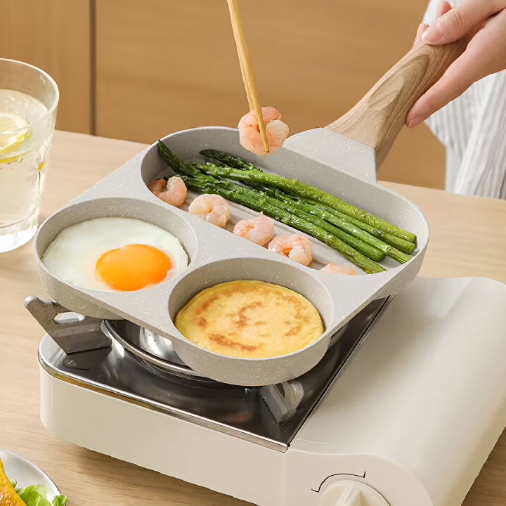 인덕션전용후라이팬 3구팬 프라이팬 작은 에그팬 달걀 계란팬