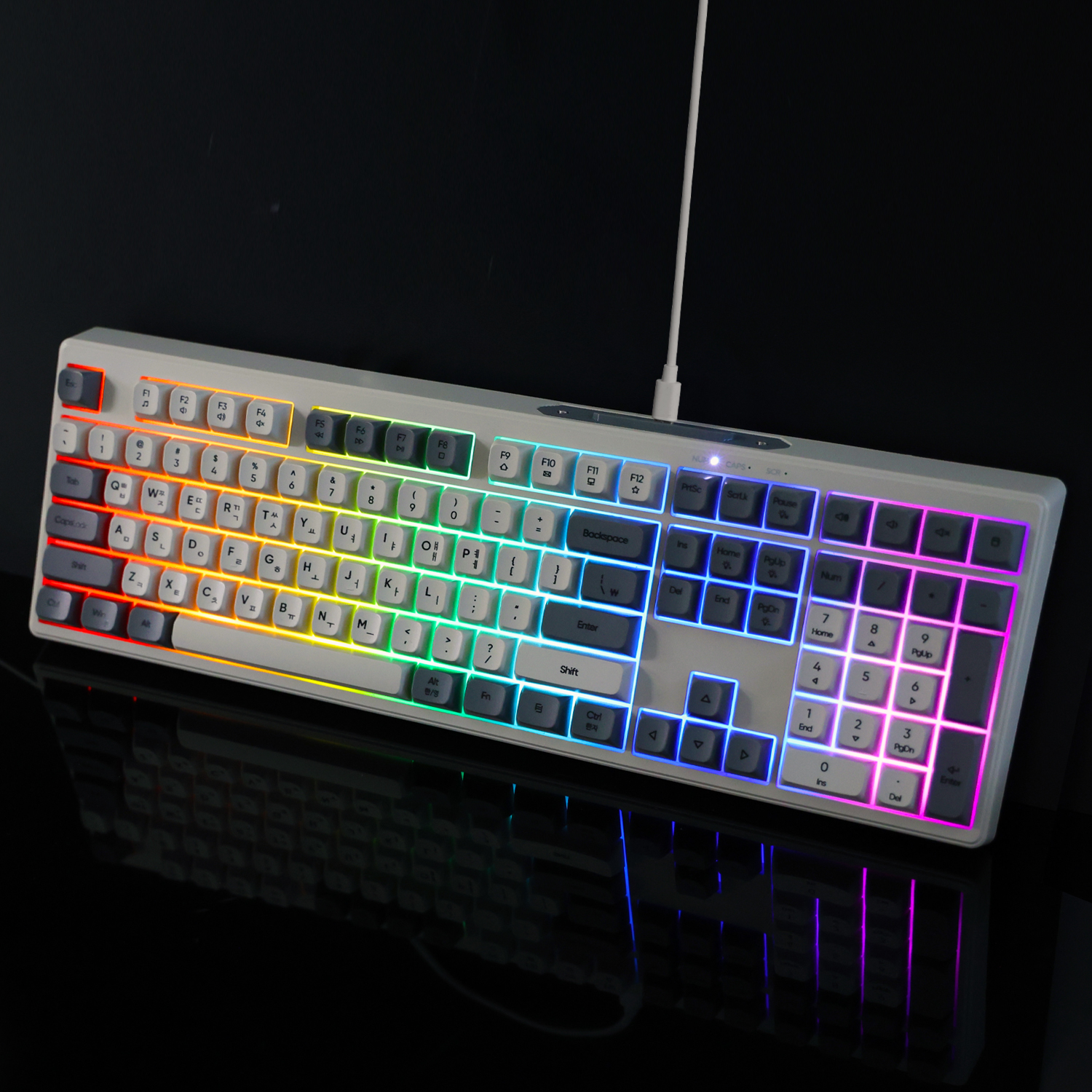 긱스타 GK01 유선 게이밍 사무용 키보드 USB-C 저소음 풀배열 레트로, 멤브레인 상품 이미지