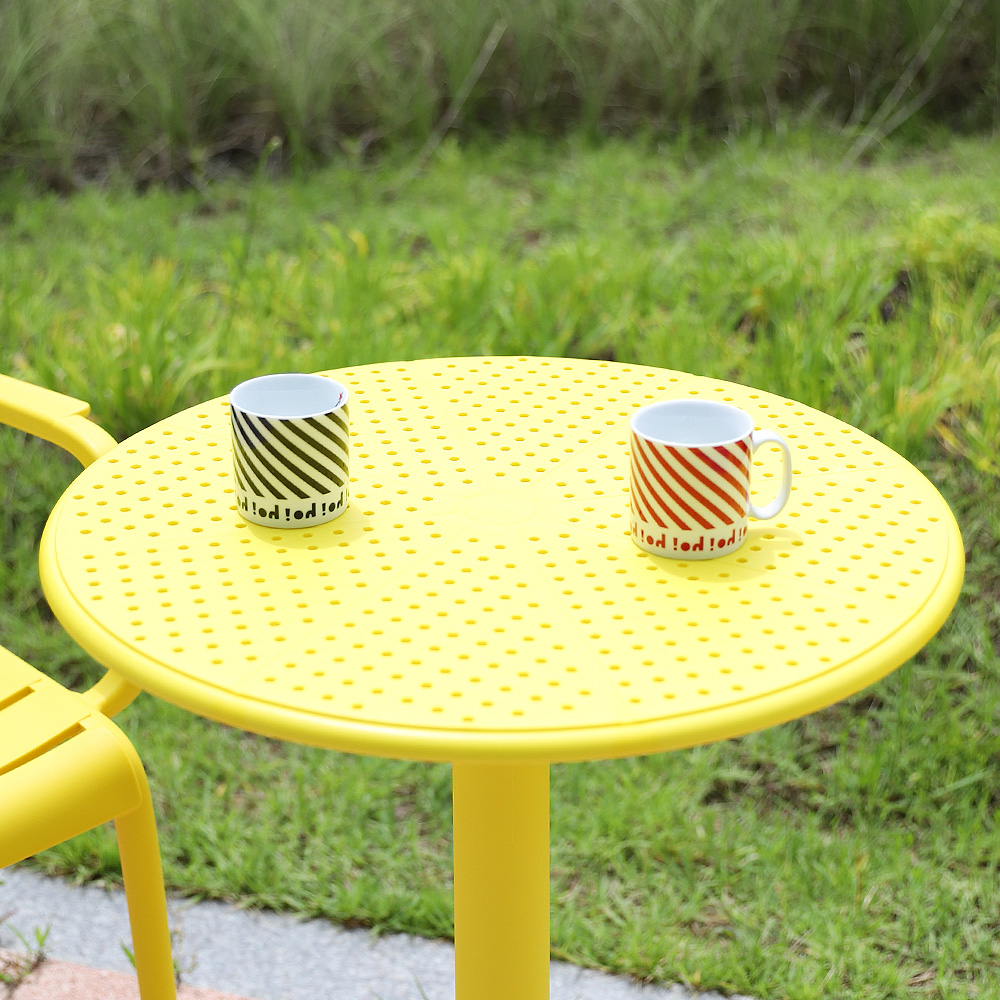 (2인세트)오로라 암체어 플라스틱 테라스 정원 카페 야외테이블 의자