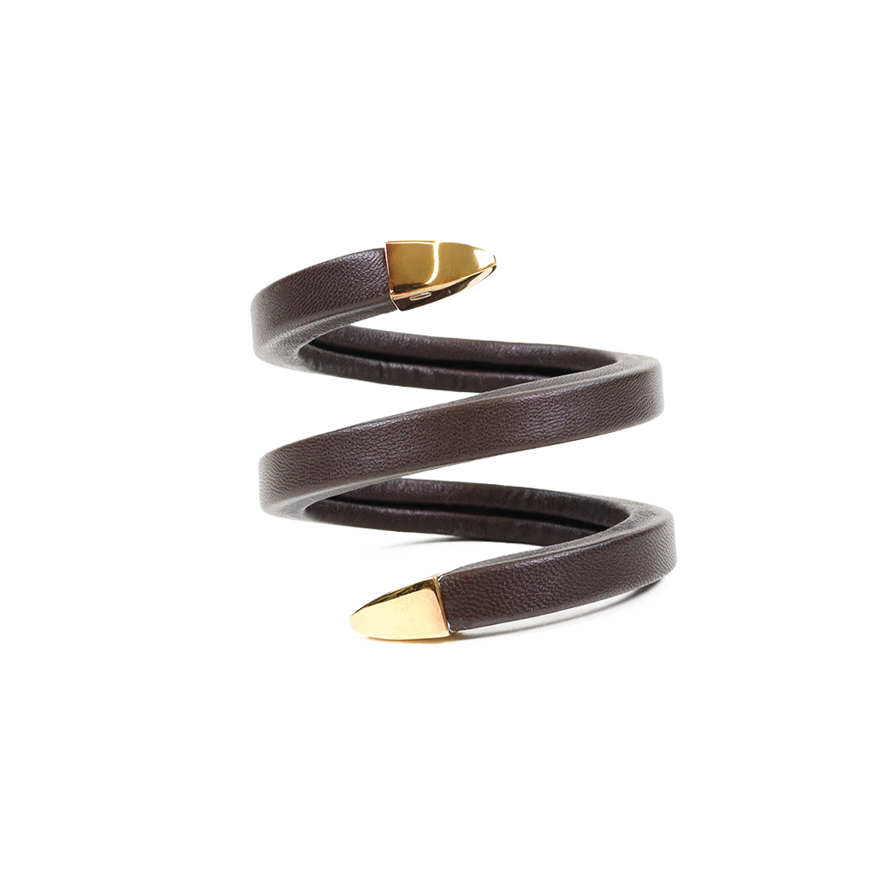 보테가베네타 코일 스파이럴 커프 랩 팔찌 608701 VAHUA 2113