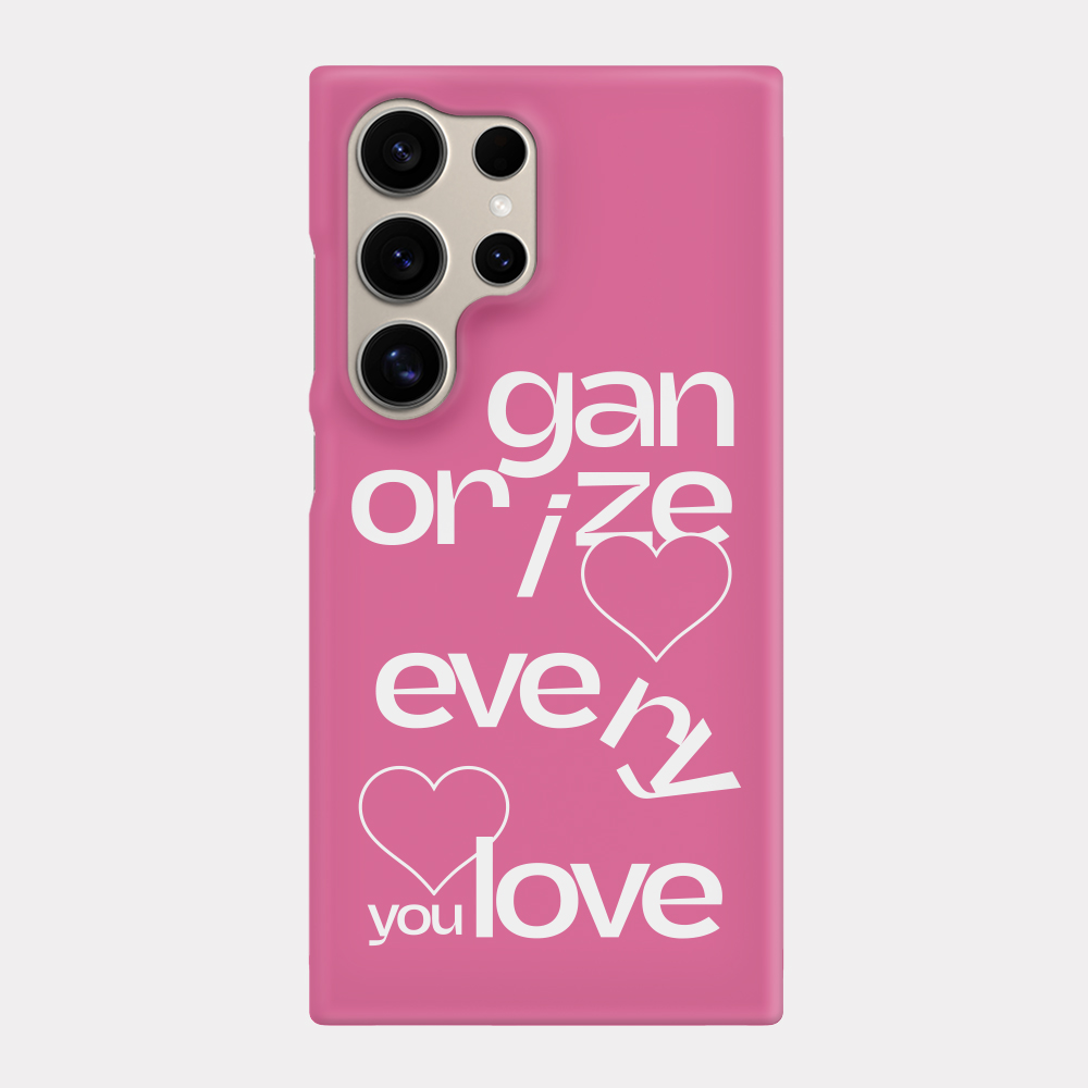 organize love 아이폰 15pro 케이스 하드 beige - 상세 이미지 3