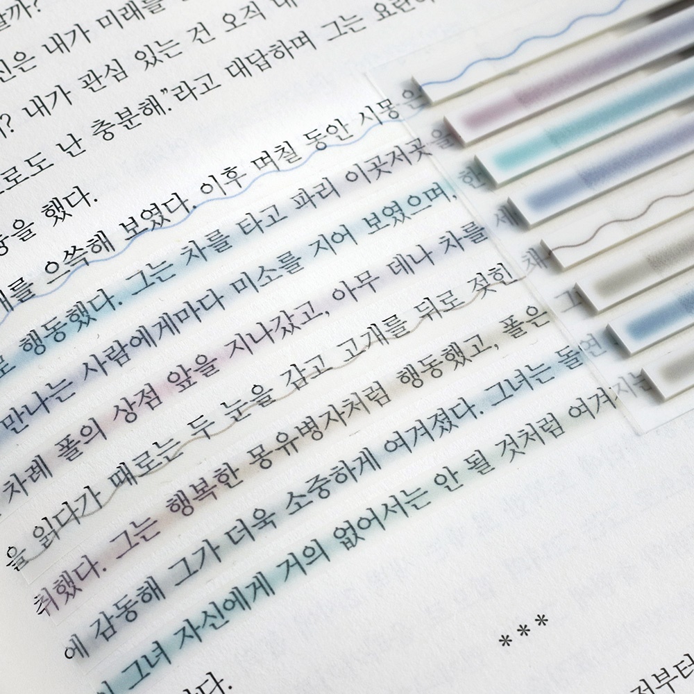 트로피칼 인덱스 책 띠지 독서 플래그 점착 접착 스티키 메모지 밑줄 스티커 - 상세 이미지 4