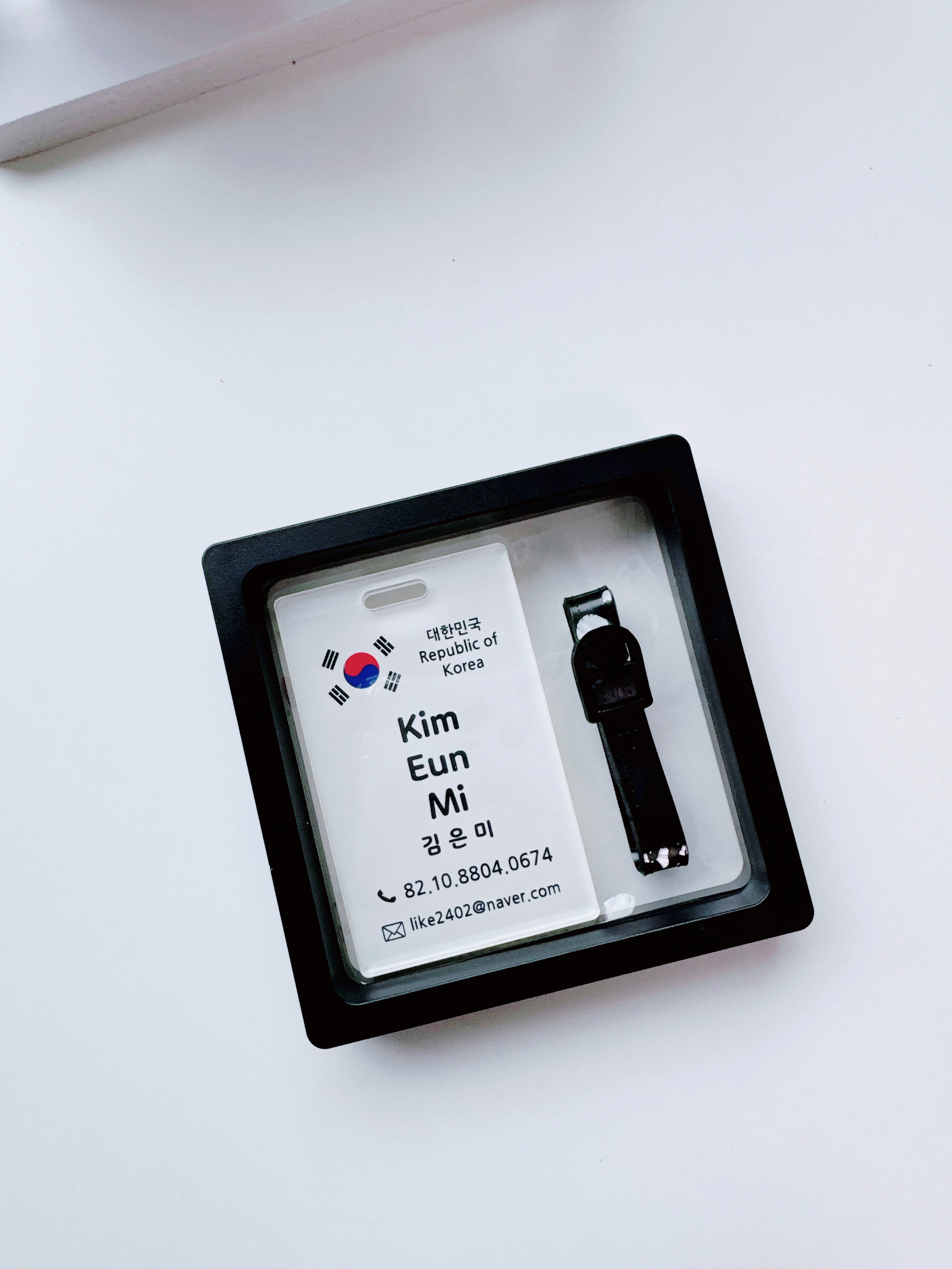 태극기 골프네임택 주문제작 네임택 동호회단체선물 네임스티커 캐리어여행가방 보스턴백 - 상세 이미지 5