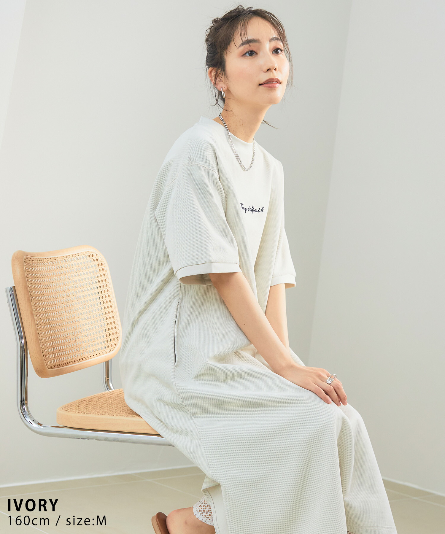 캉골 KANGOL 스포츠 와플 로고 오버 사이즈 루즈핏 원피스 3컬러 - 상세 이미지 2