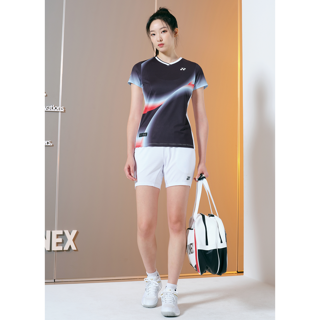 요넥스 243TS002F 배드민턴 반팔 티셔츠 여성 운동복 2024FW - 상세 이미지 2