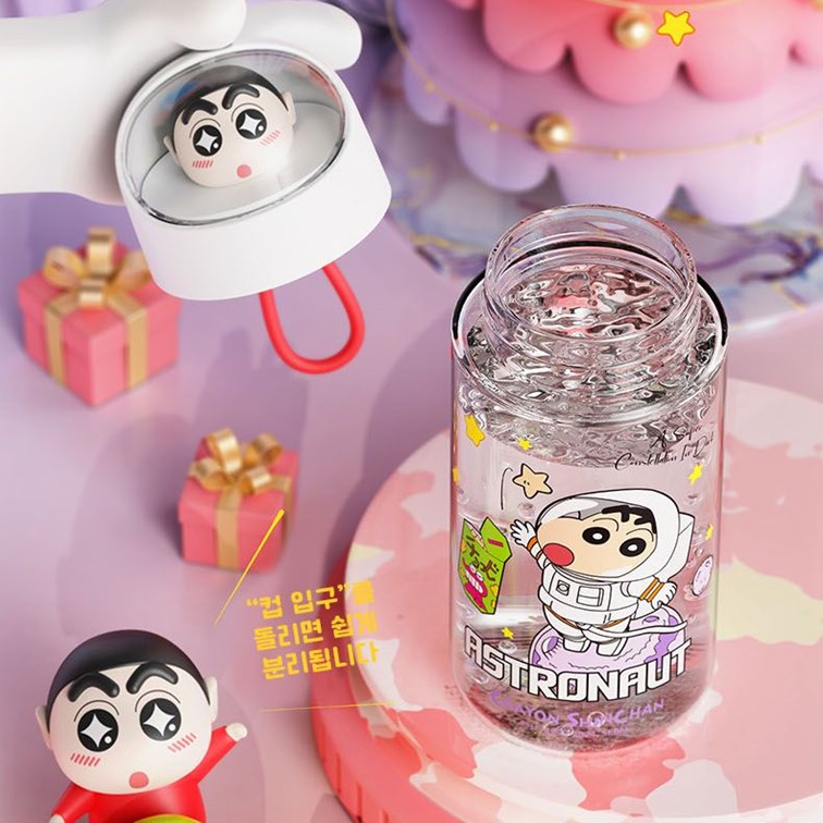 짱구 물통 물병 500ml 우주캡슐 트라이탄 - 상세 이미지 3