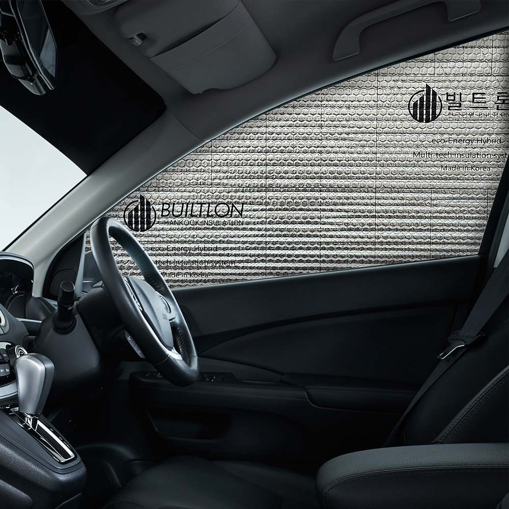 빌트론 열반사단열재 10T 일반형 비접착 운전석 조수석 뒷유리 자동차 차박 창문가리개