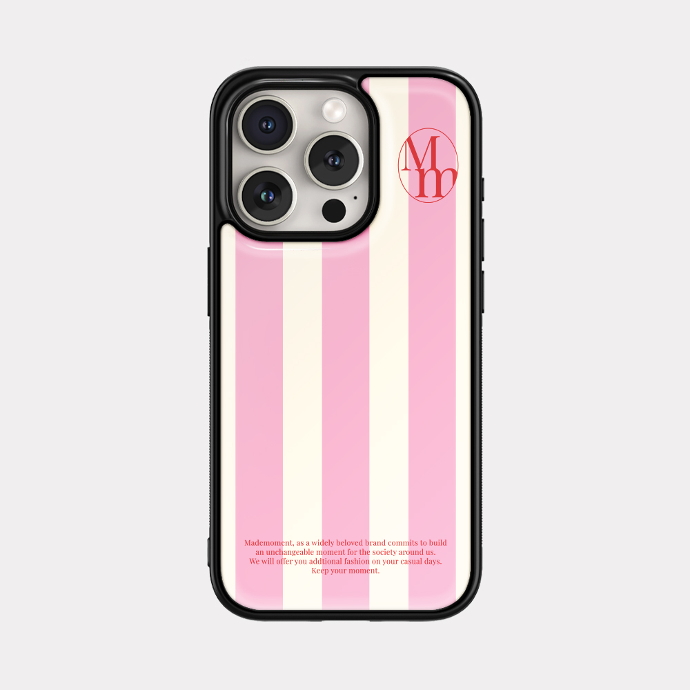 [mm] stripe pattern 아이폰 15pro 에폭시 범퍼 케이스 violet grape - 상세 이미지 4