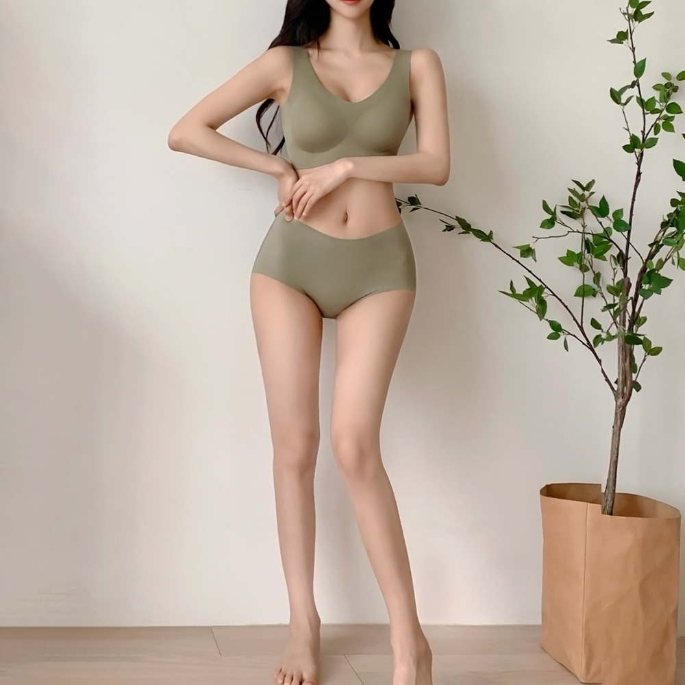 빅사이즈 심리스 브라 노와이어 스포츠 런닝 필라테스 큰가슴 큰컵 라이트핏 - 상세 이미지 3
