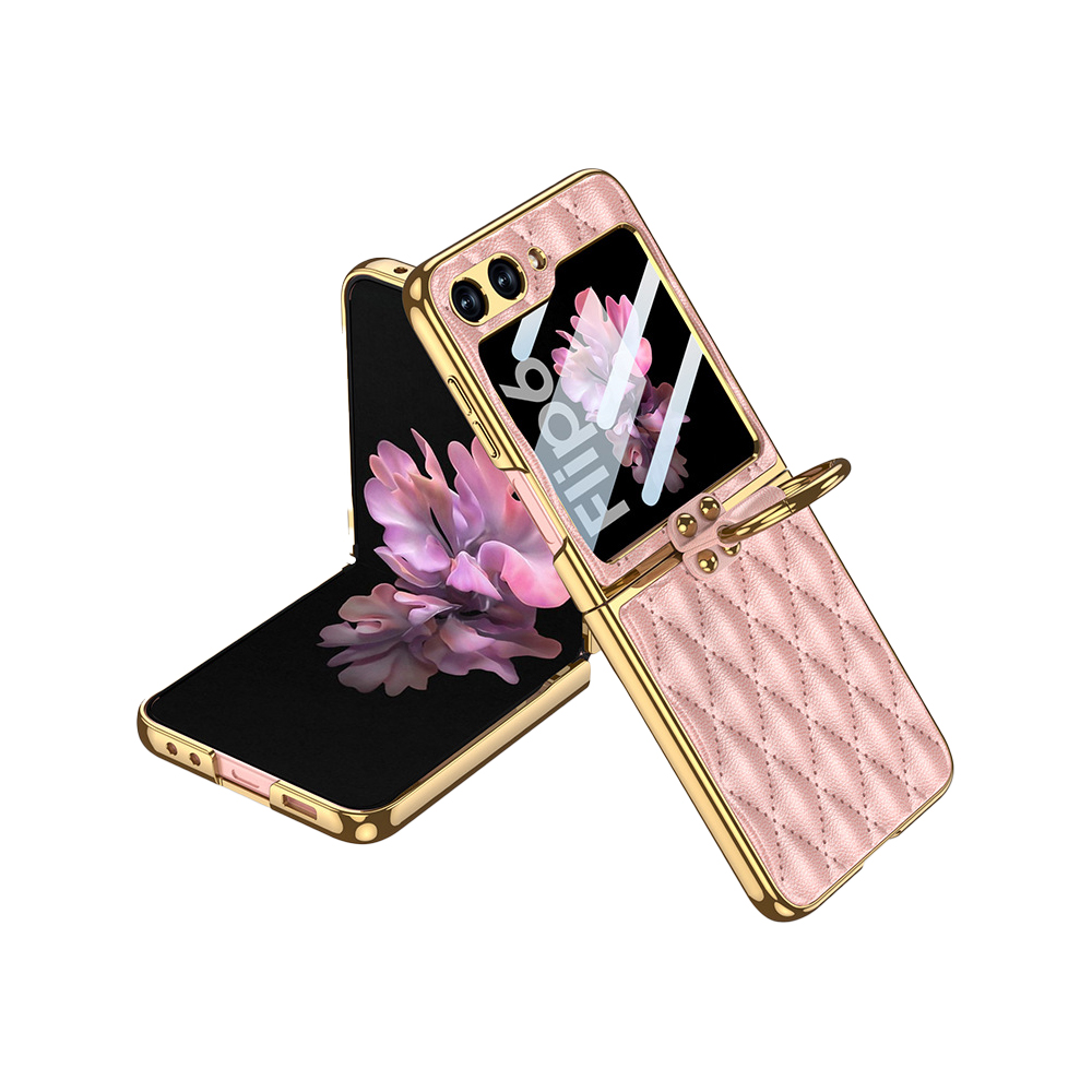 갤럭시 Z플립6 케이스 360도 풀커버 크롬 메탈 제트플립6 핑거링 - 상세 이미지 4