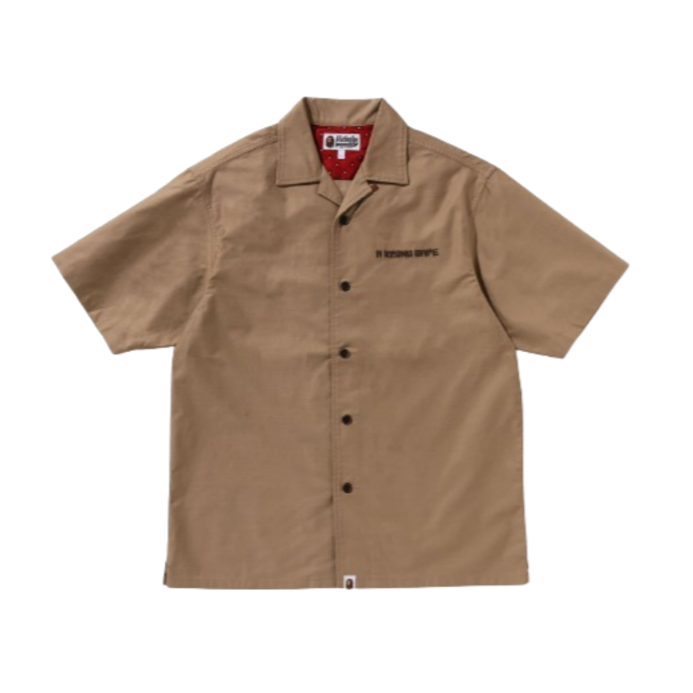 베이프 반팔 카라 MEN DRAGON EMBROIDERY OPEN COLLAR SHIRT 1K70-132-002 - 메인 이미지