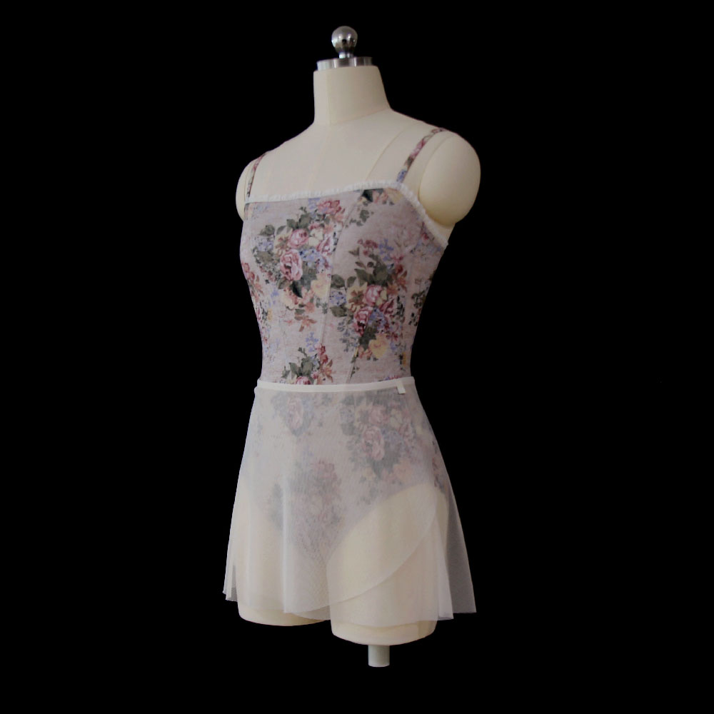 (크림 미뉴에뜨 스트랩리스 메쉬 발레스커트) 숏 롱 풀온 성인 취미 발레복 사이트 세트