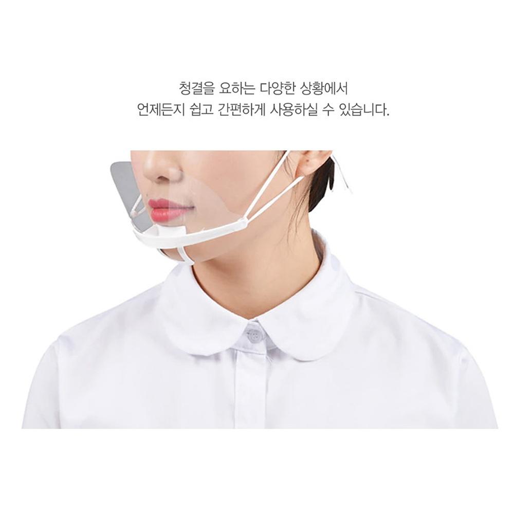 10개 위생아크릴마스크 투명마스크위생 음식점입가리개 - 상세 이미지 4