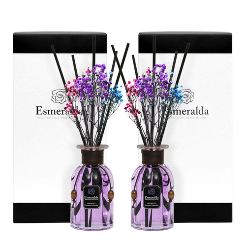에스메랄다 디퓨저 1+1 300ml 2세트 프로방스라벤더 에디션 답례품 선물 플라워 디퓨저 - 상품 이미지