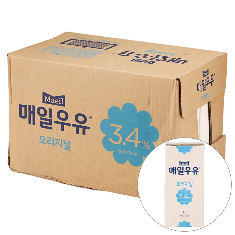 매일멸균우유(오리지널) 1L/매일유업(주)  BOX(10) : 장보자닷컴