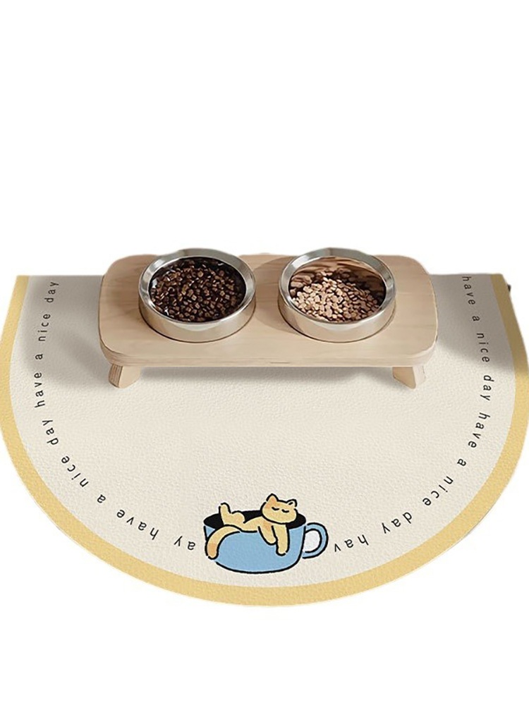 애완동물 매트 강아지 고양이 미끄럼 방지 방수 그릇 패드 흡수 - 상세 이미지 5