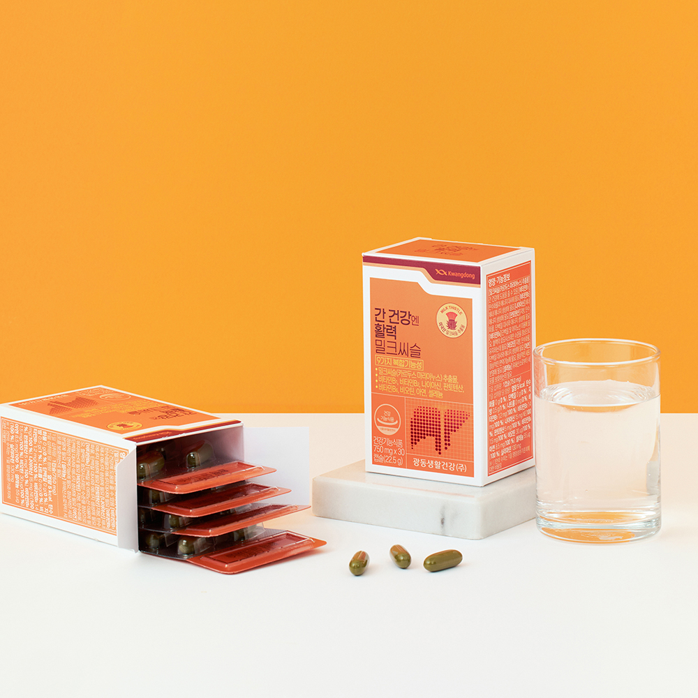광동 간 건강엔 활력 밀크씨슬 750mg 30캡슐, 6개 - 상세 이미지 5