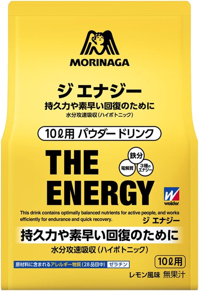 모리나가 스포츠 에너지 드링크 분말가루 10L용 레몬맛 350g