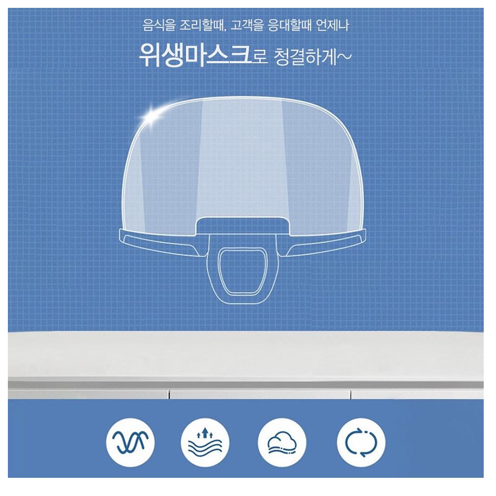 10개 위생아크릴마스크 투명마스크위생 음식점입가리개 - 상세 이미지 3